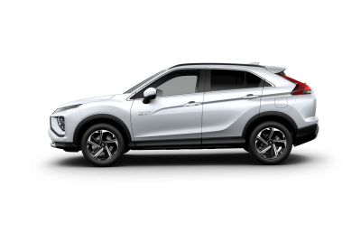 Afbeelding zijkant Eclipse Cross PHEV Intense Plus in een witte kleur